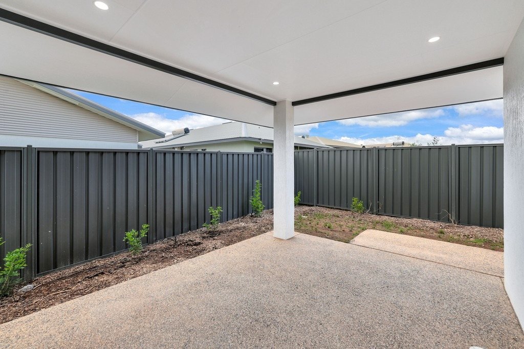 The covered verandah at the back of the home.