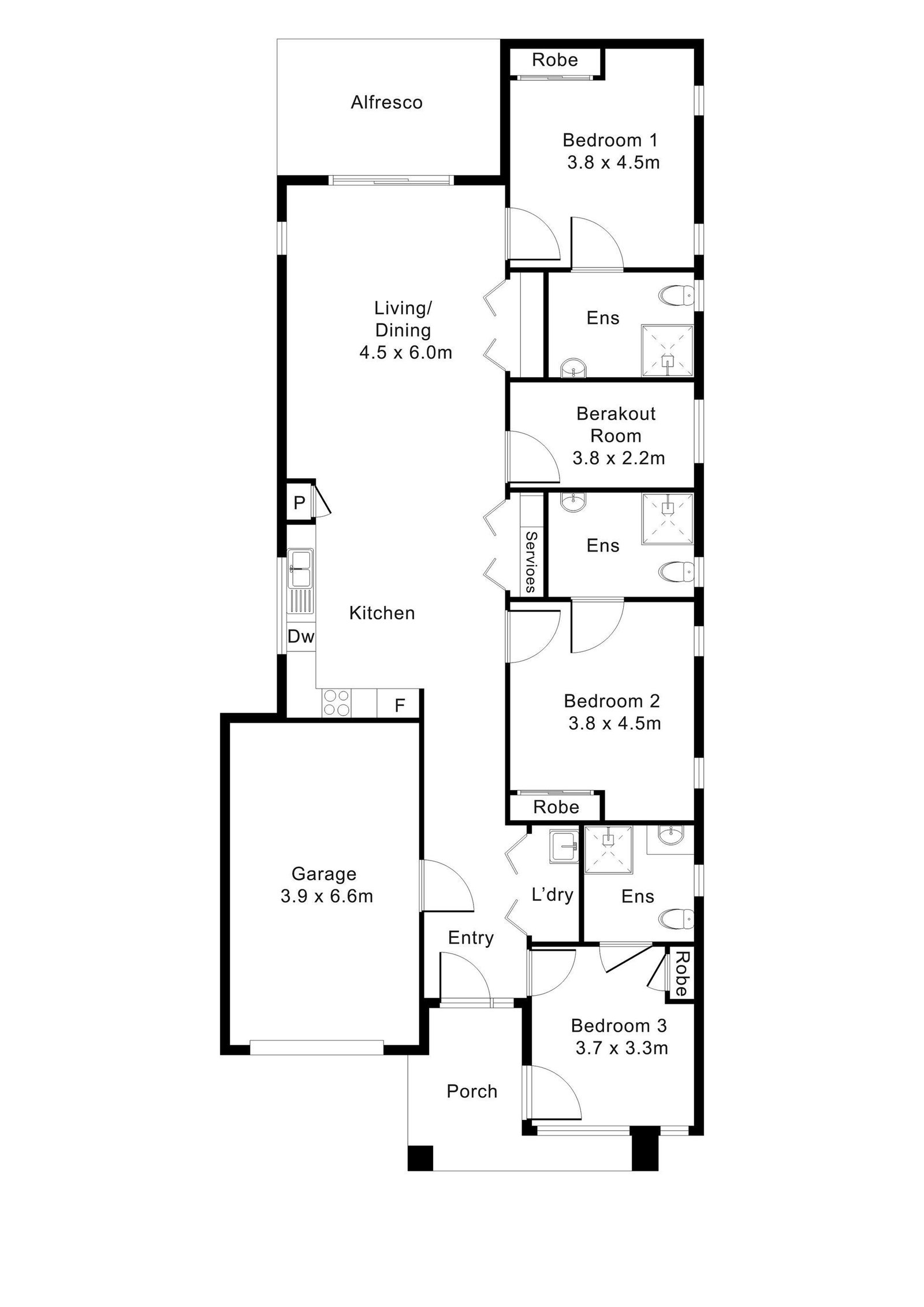 Floorplan of 12 Damesfly Circuit, showing the room layout.