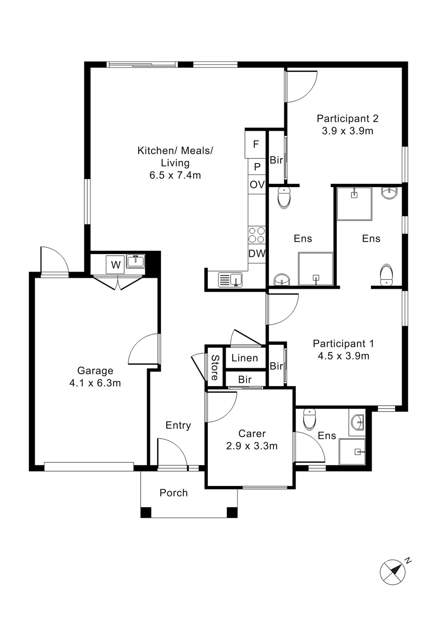 Floorplan of 12 Patrick Street, showing the room layout.
