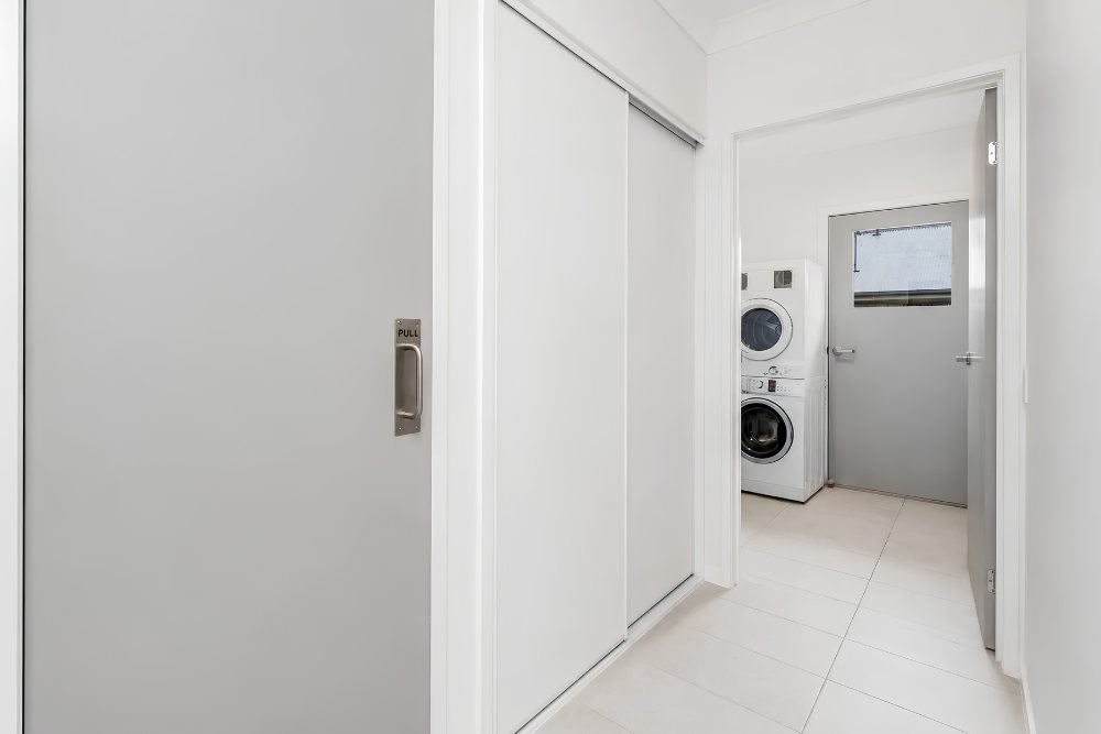 The hallway to the laundry.