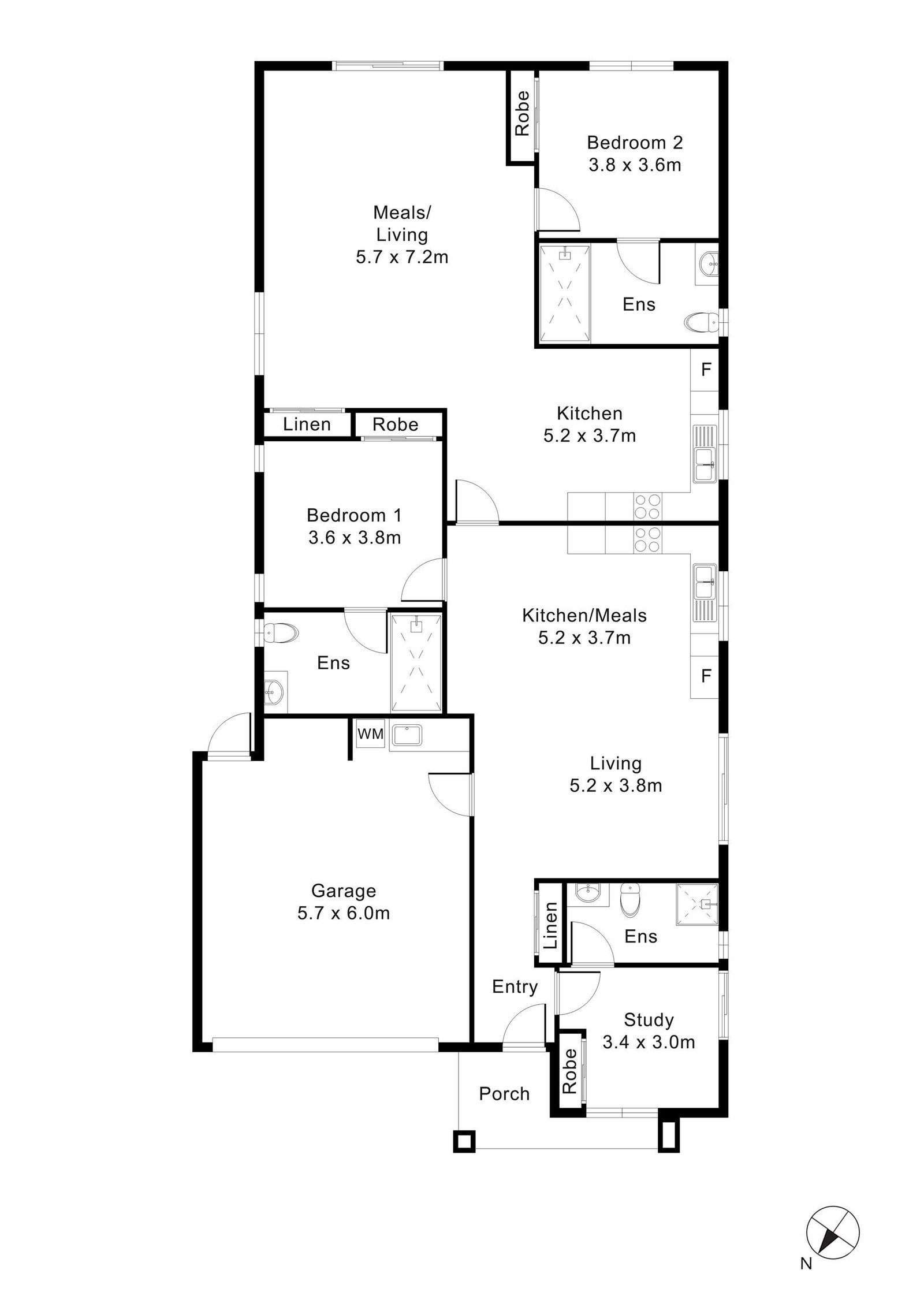 Floorplan of 18 Xavier Road, showing the room layout.