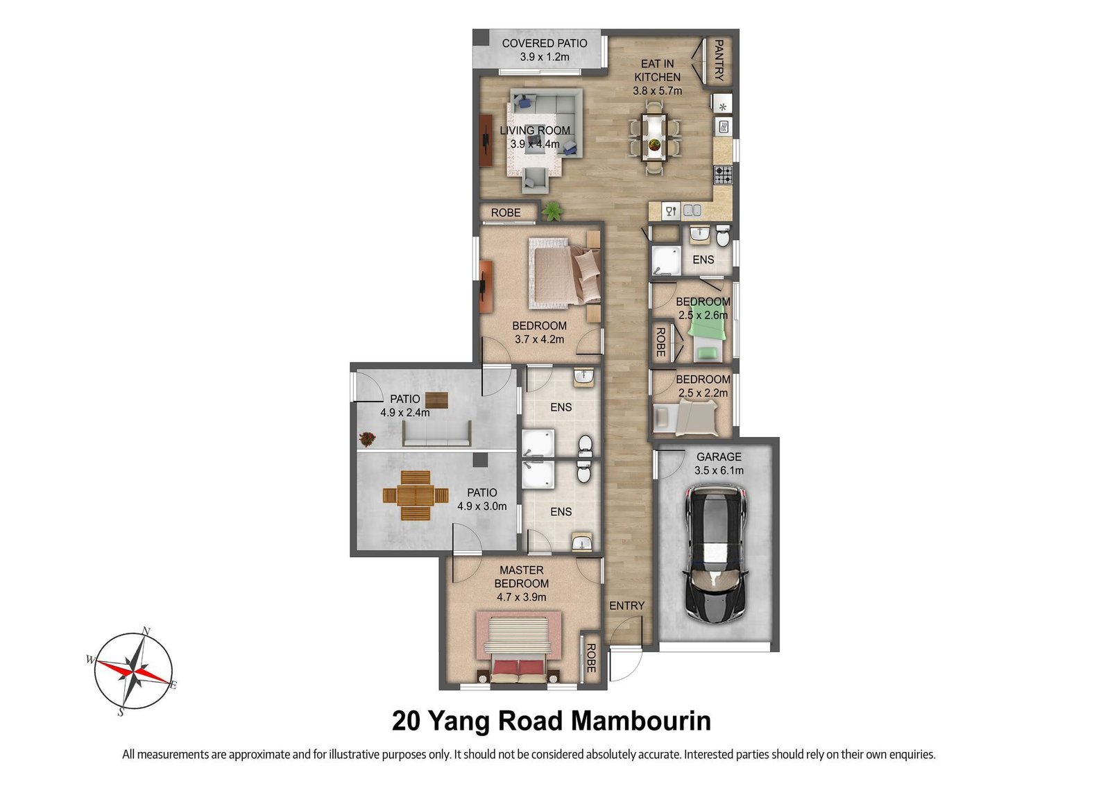 Floorplan of 20 Yang Road, showing the room layout.