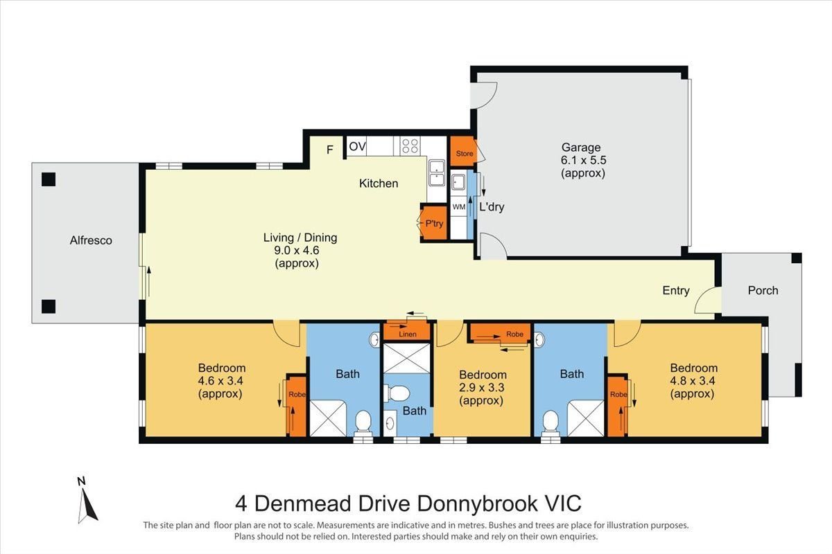 Floorplan of 4 Denmead Drive, showing the room layout.