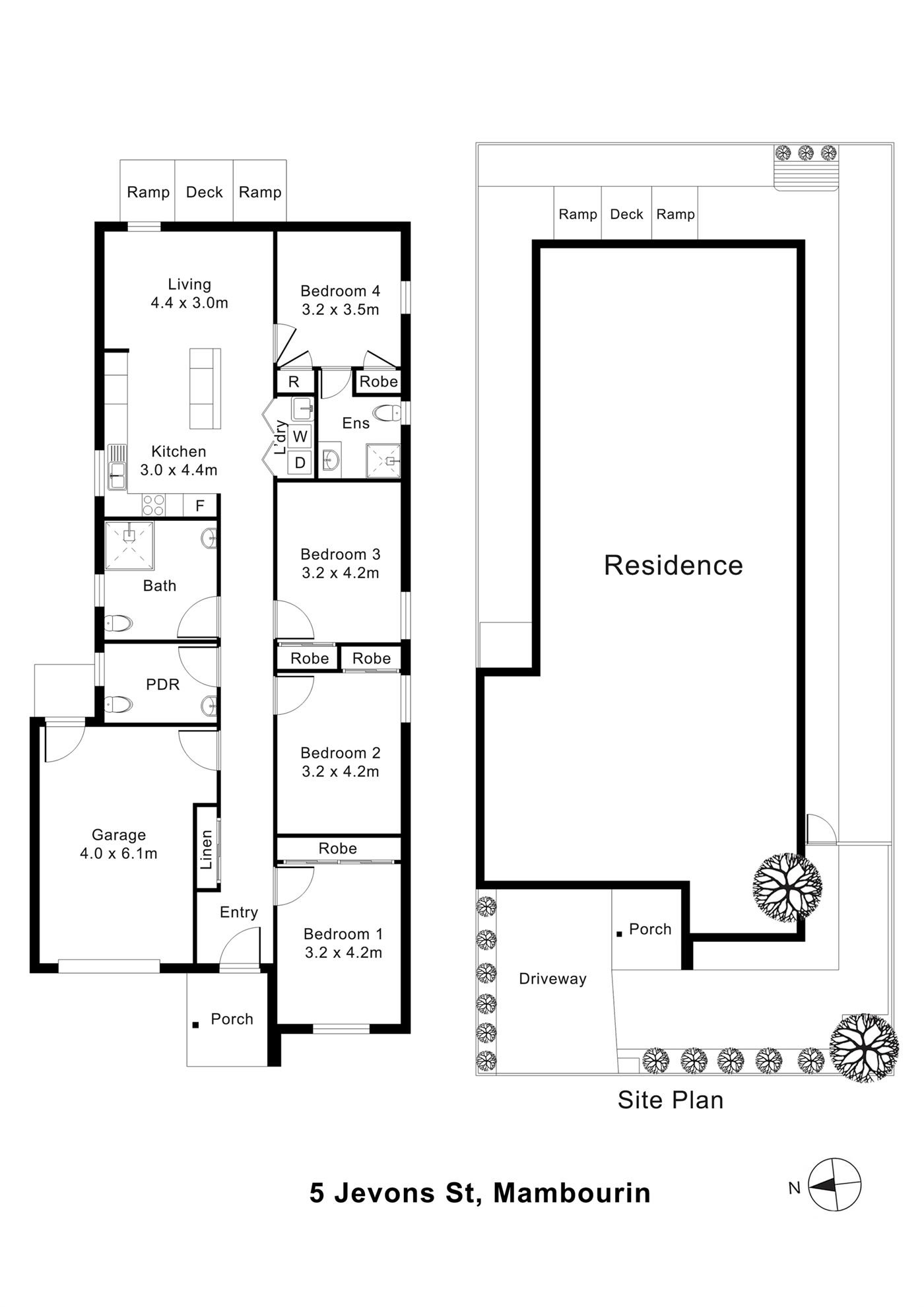 Floorplan of 5 Jevons Street, showing the room layout.
