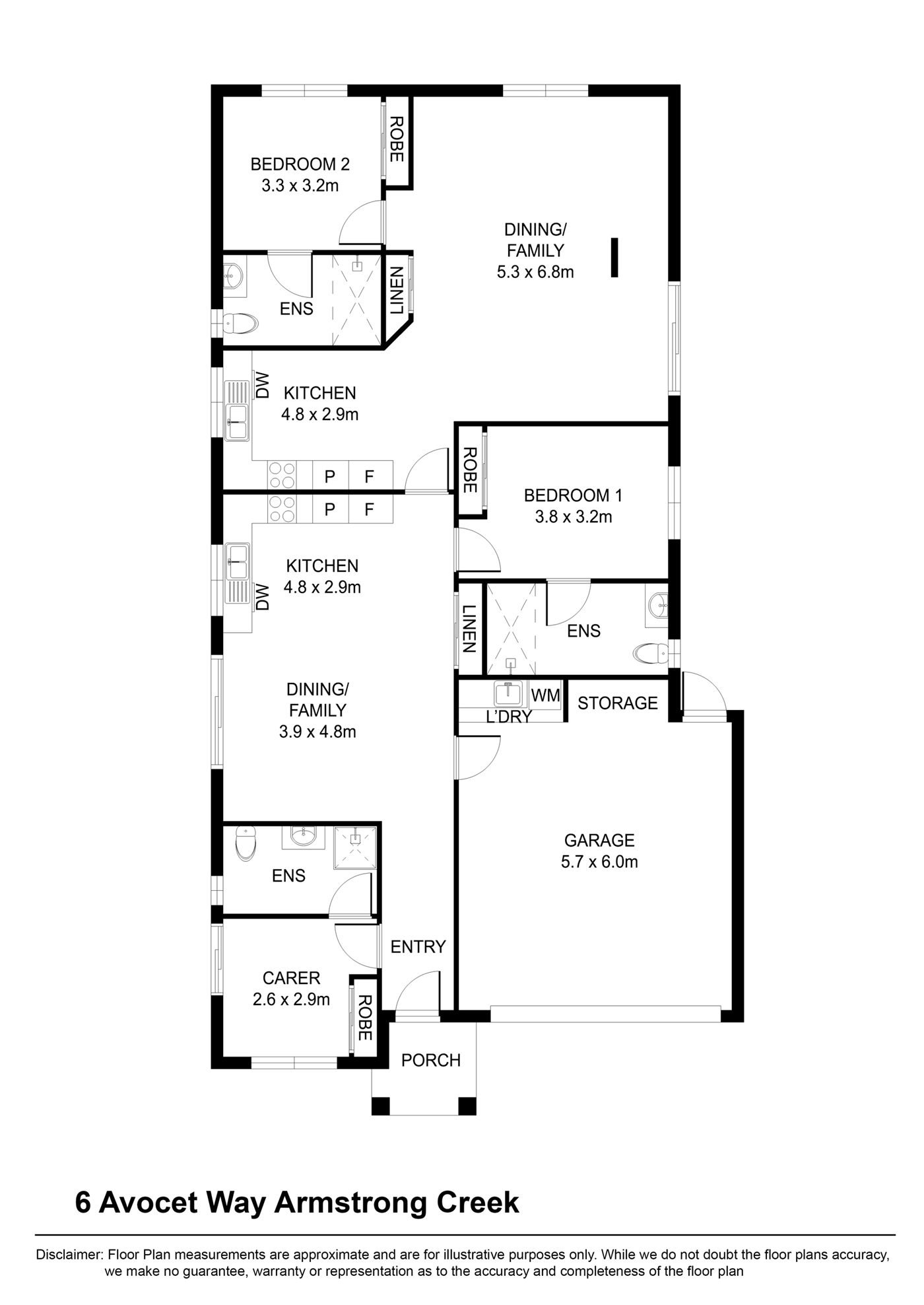 Floorplan of 6 Avocet Way, showing the room layout.