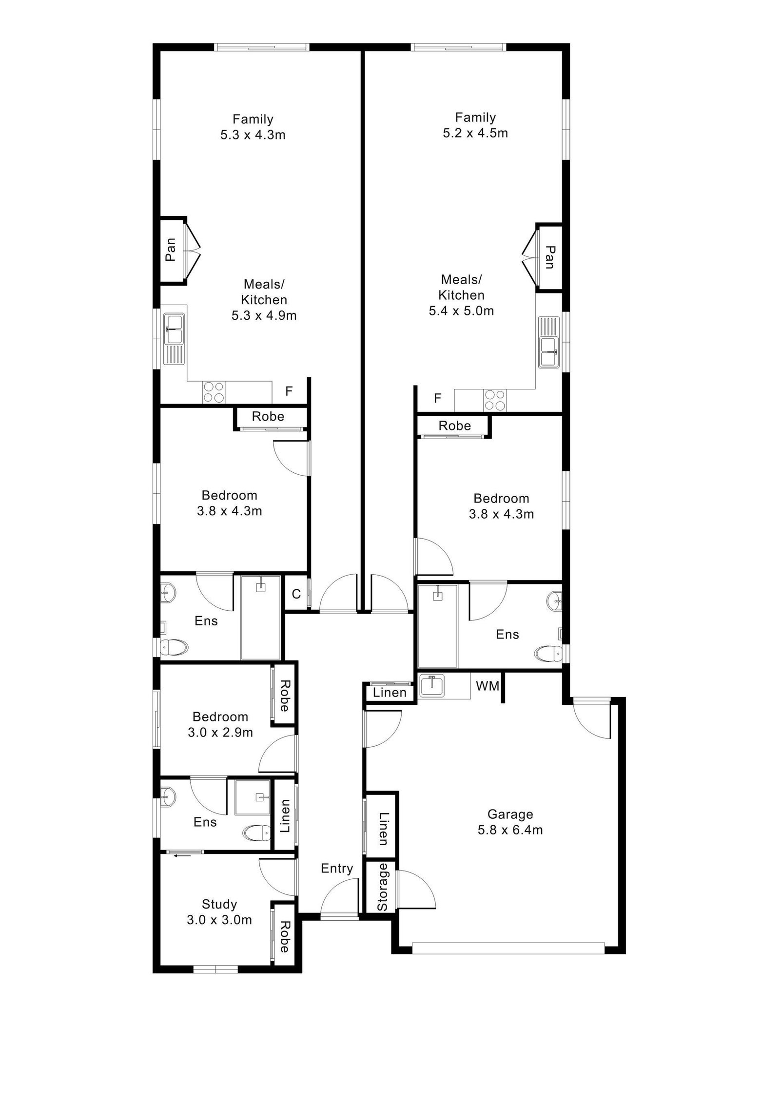 Floorplan of 72 Shearwater Drive, showing the room layout.