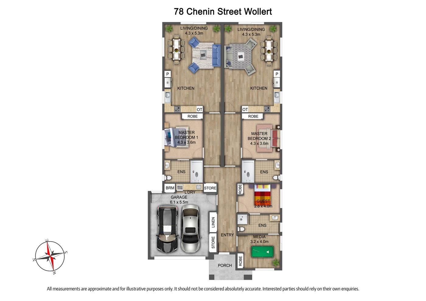 Floorplan of 78 Chenin Street, showing the room layout.